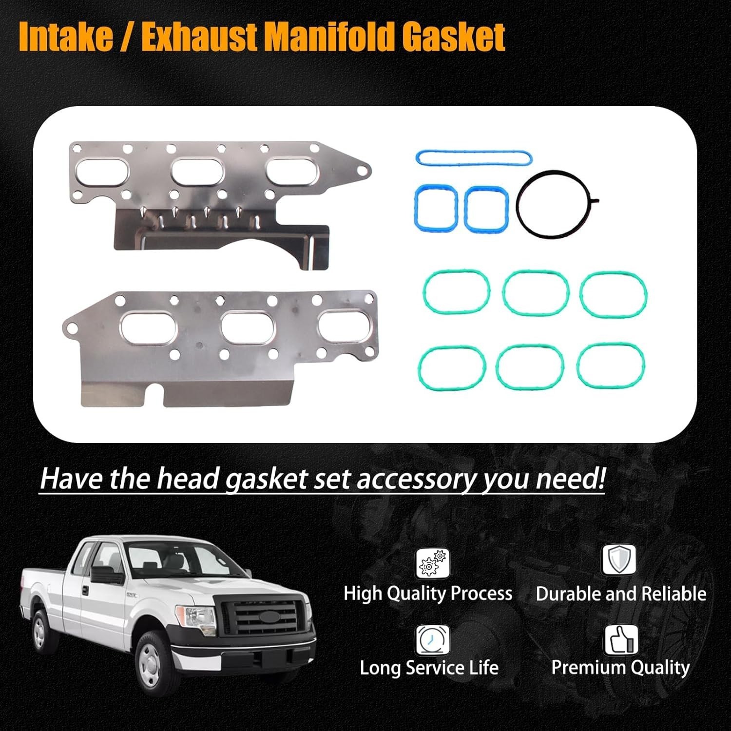 HS54988A Cylinder Head Gasket Set Fit for Ford F-150 2012 2013 2014 3.5L Ecob…
