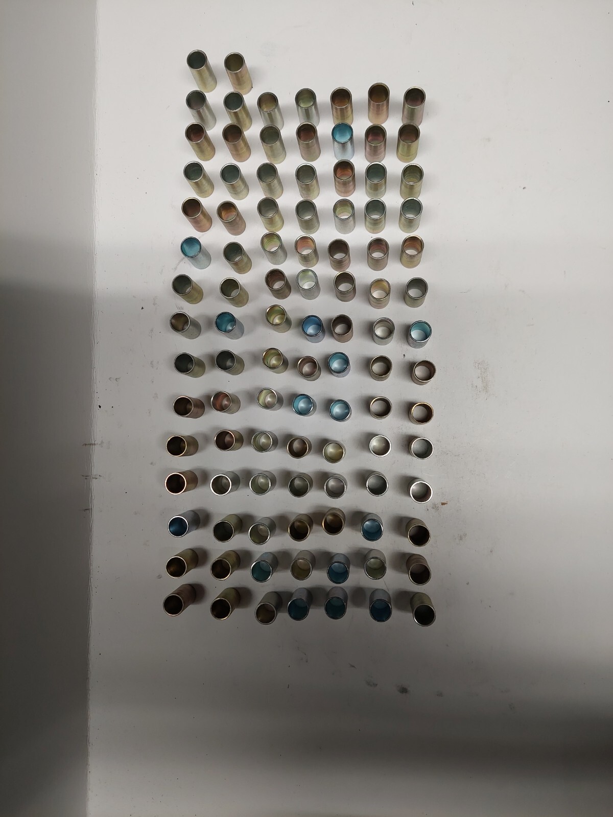 short metal tubes 100 pcs.