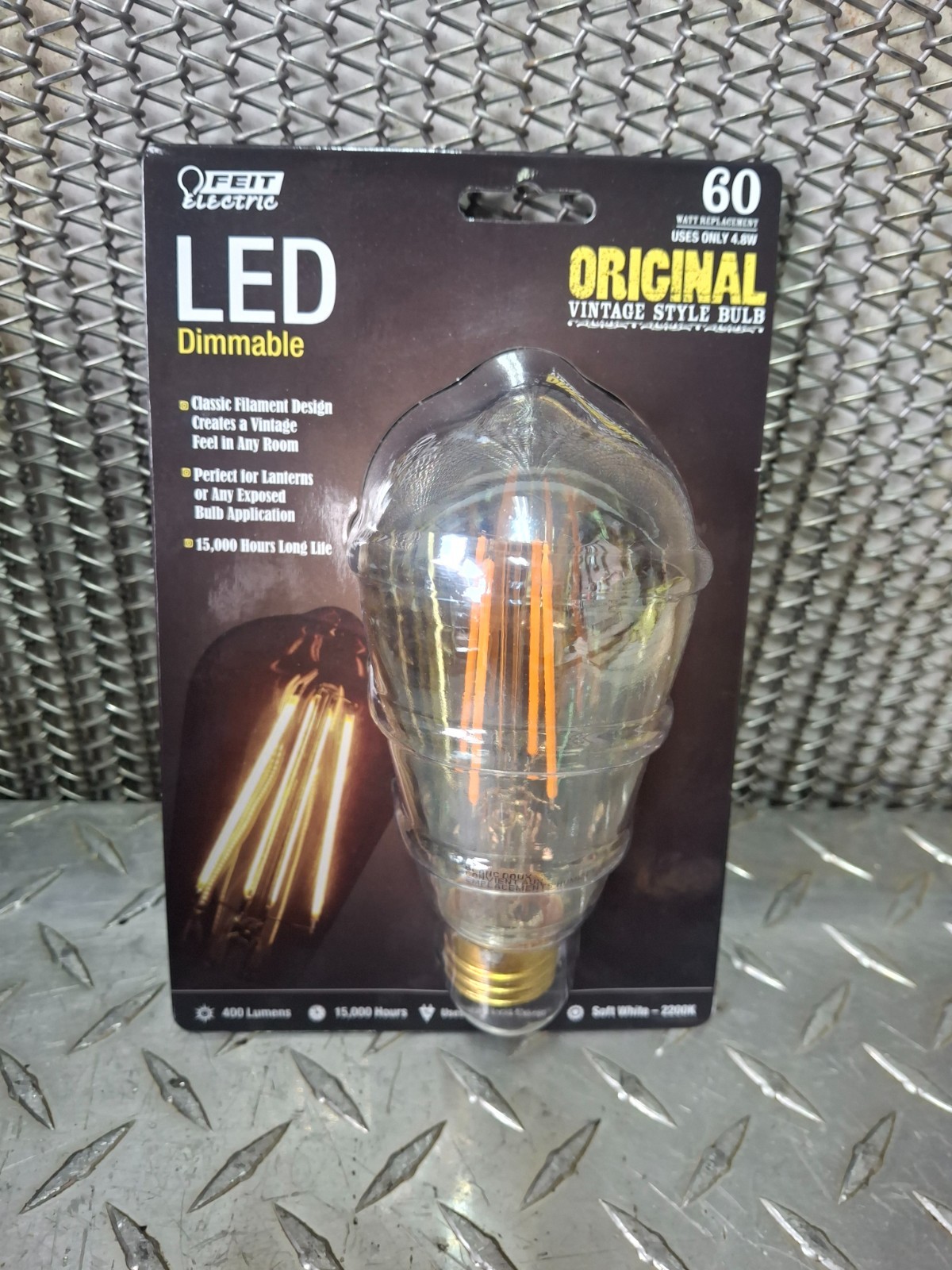 Lot of 4 Feit Electric LED Dimmable Vintage Style Light Bulb #BPST19/LED ST19