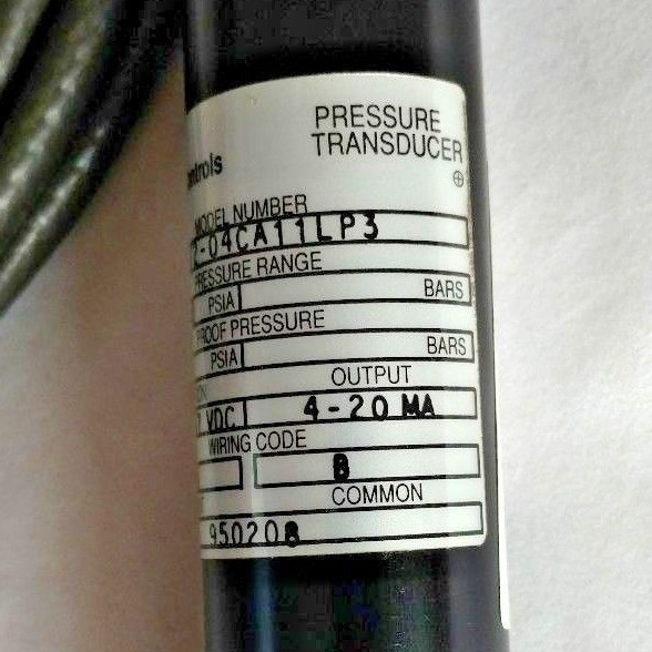 BARKSDALE 405T2-04CA11LP3 PRESSURE TRANSDUCER • 0-100 PSIA, 12-67 VDC, 4-20 mA