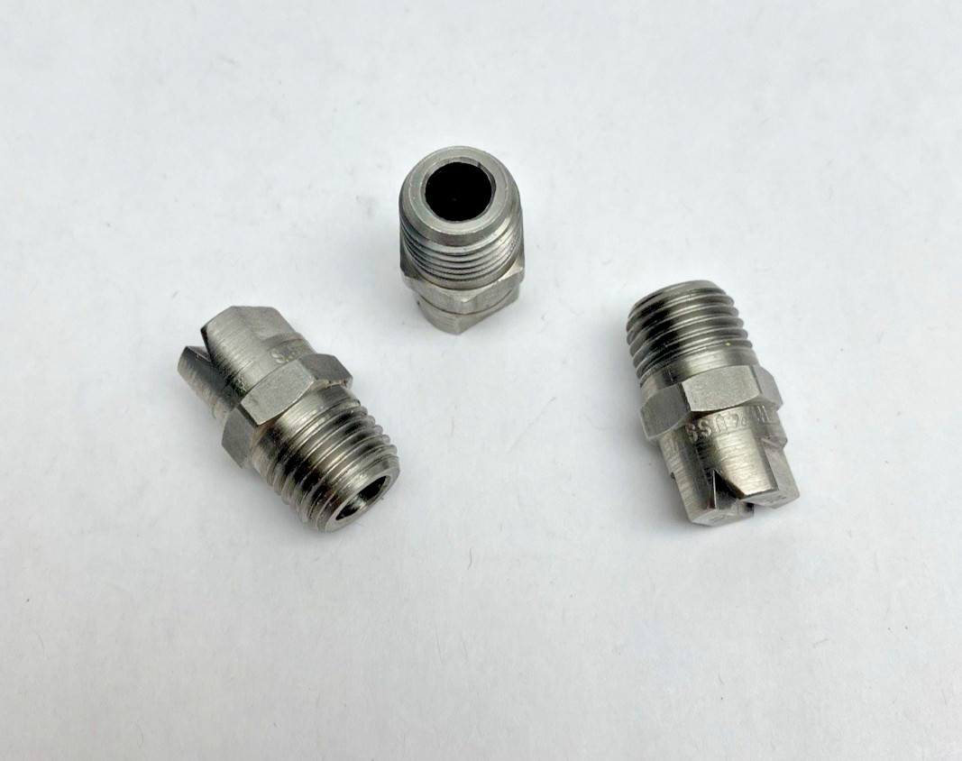 Lot Of 10, Spraying Systems H1/4U-SS9530 Stainless Steel Flat Fan VeeJet Nozzle