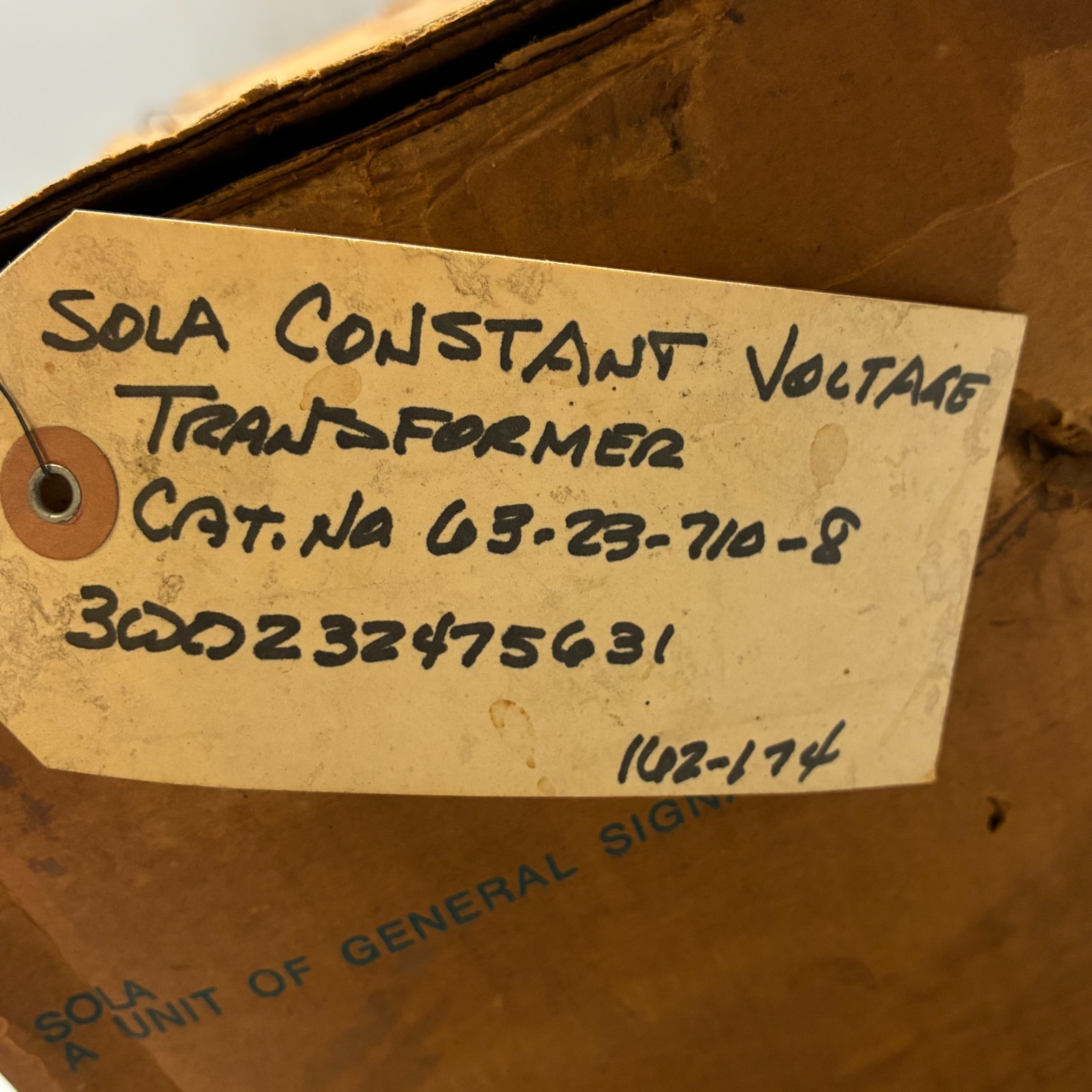 SOLA ELECTRIC NA 63-23-710-8 Voltage Transformer