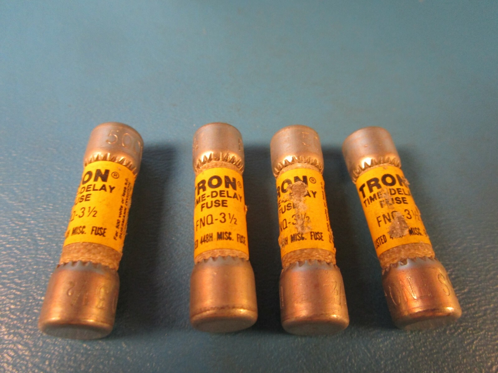 LOT OF 4 Bussmann Tron FNQ-3 1/2 Fuse, Time Delay Fuse, 10KA, 500V