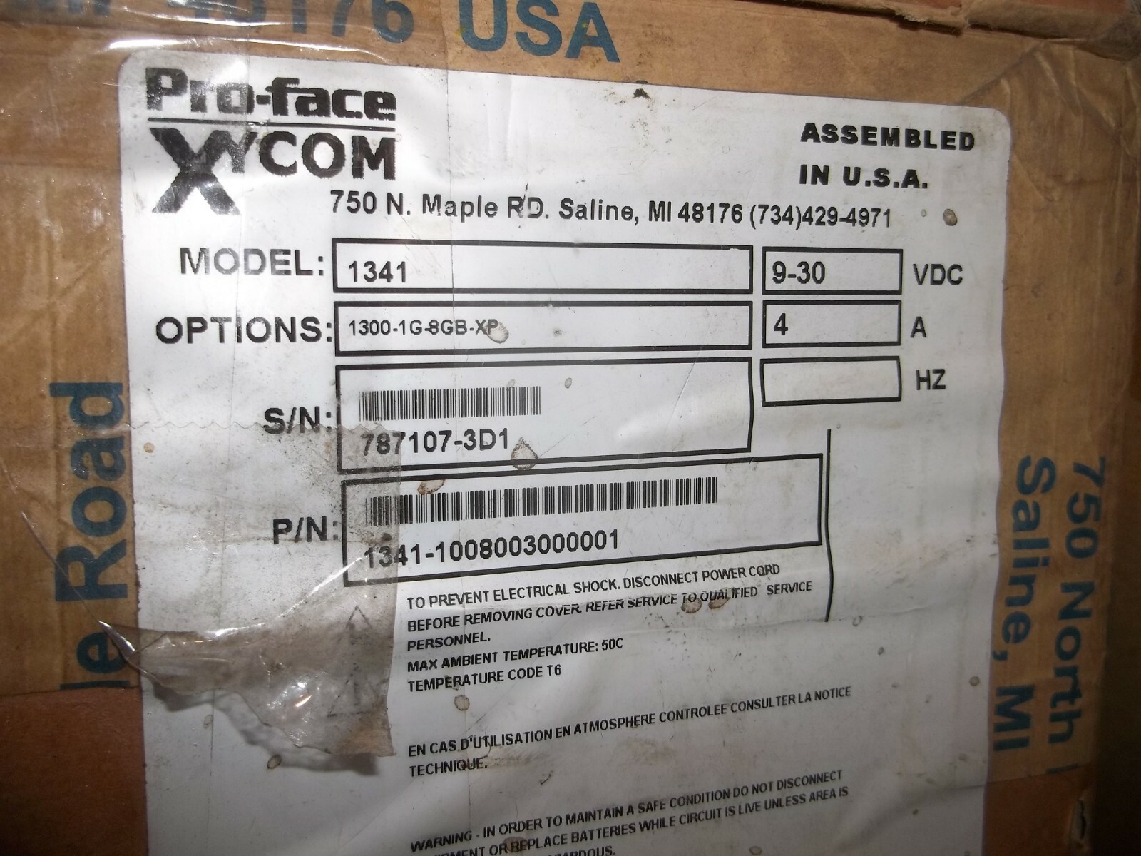 NIB PRO-FACE XYCOM MODEL 1341 EMBEDDED CONTROLLER PC 1.3GHZ FANLESS (693)