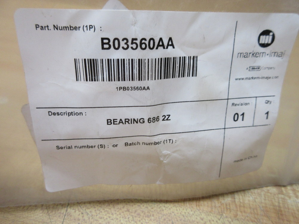 Markem-Imaje 686-2Z Bearing B03560AA (Pack of 4)