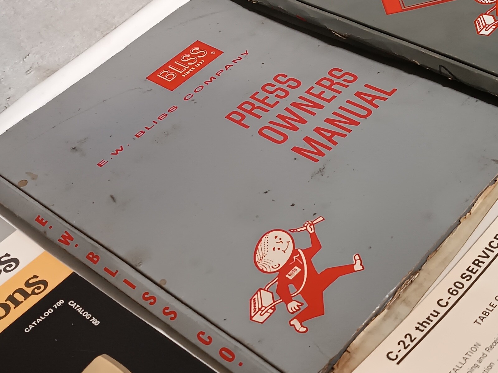 LOT GW Bliss NHIDA74 Inclinable 22-110 Ton Press A110C Owners Service Manuals