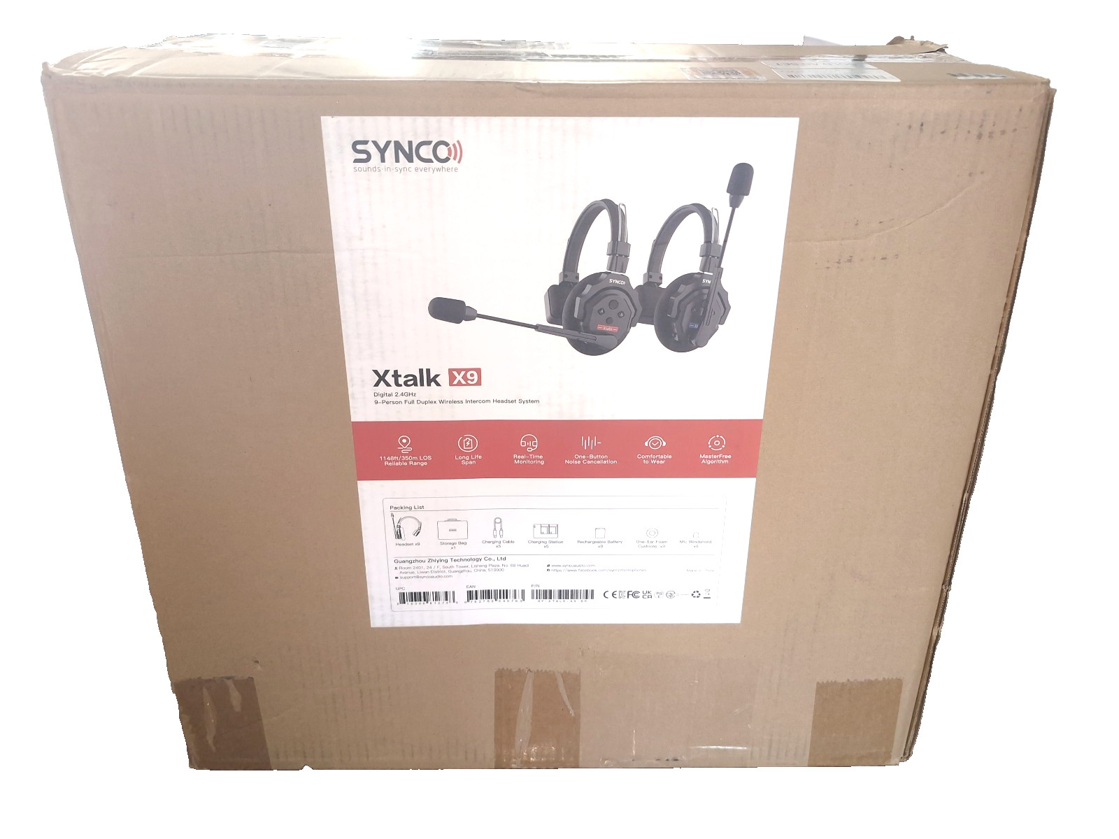 SYNCO XTalk X9 2.4GHz Wireless Headsets with Microphone (9 PCS) *NEW OB*