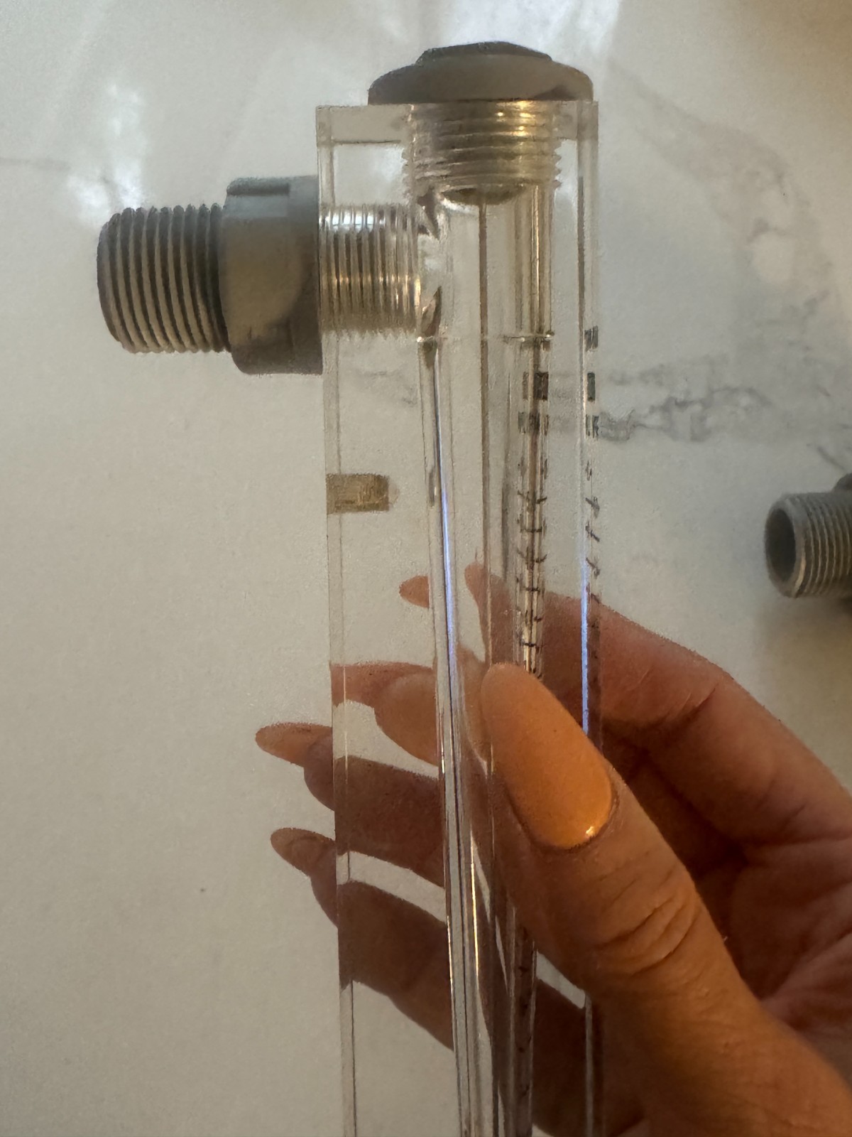 2) Blue White Flow Meter F-550 F-500 F-55200L GPM LPM Water Rotameter Industrial