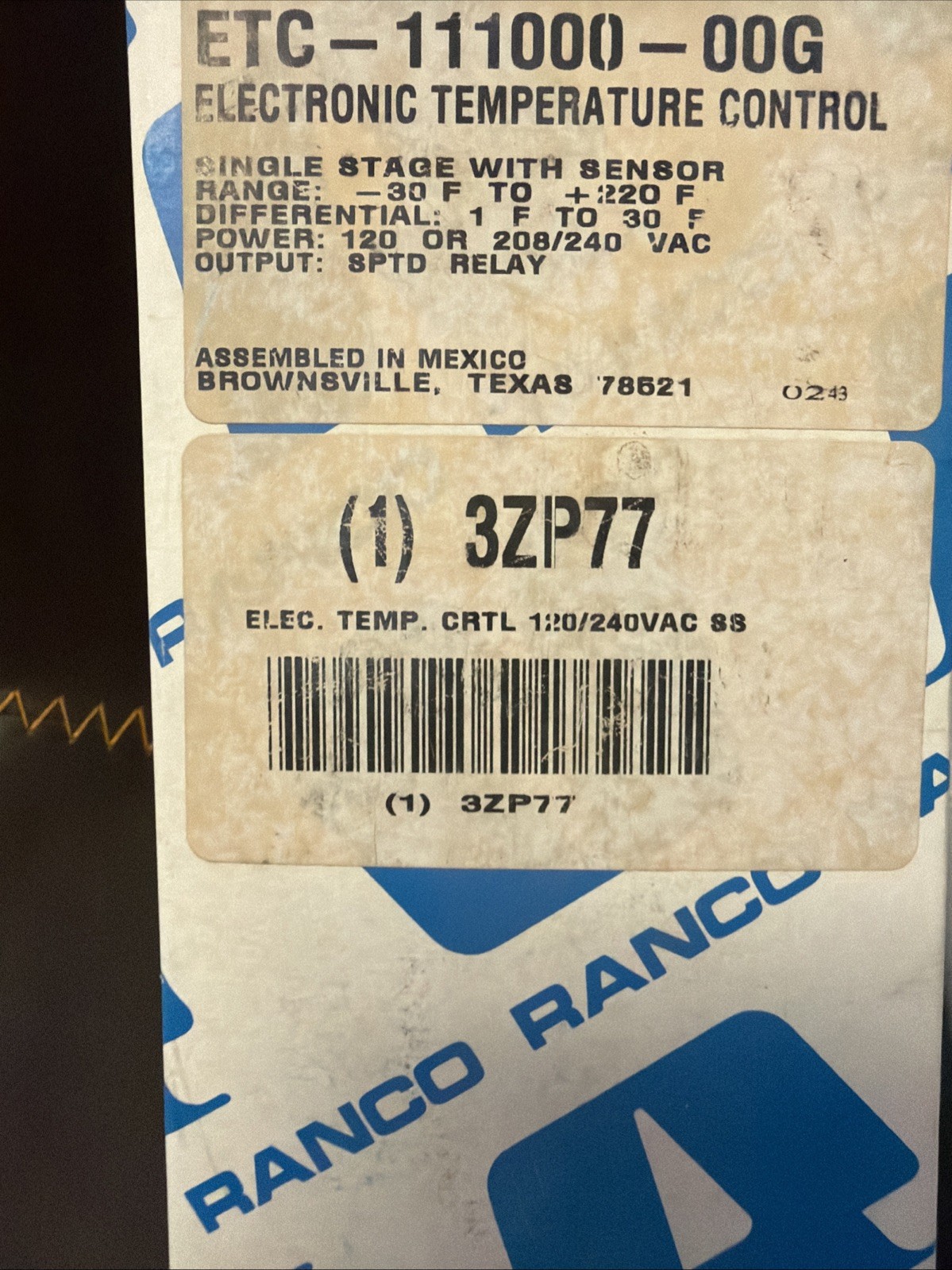 RANCO ETC-111000-000 / ETC111000000