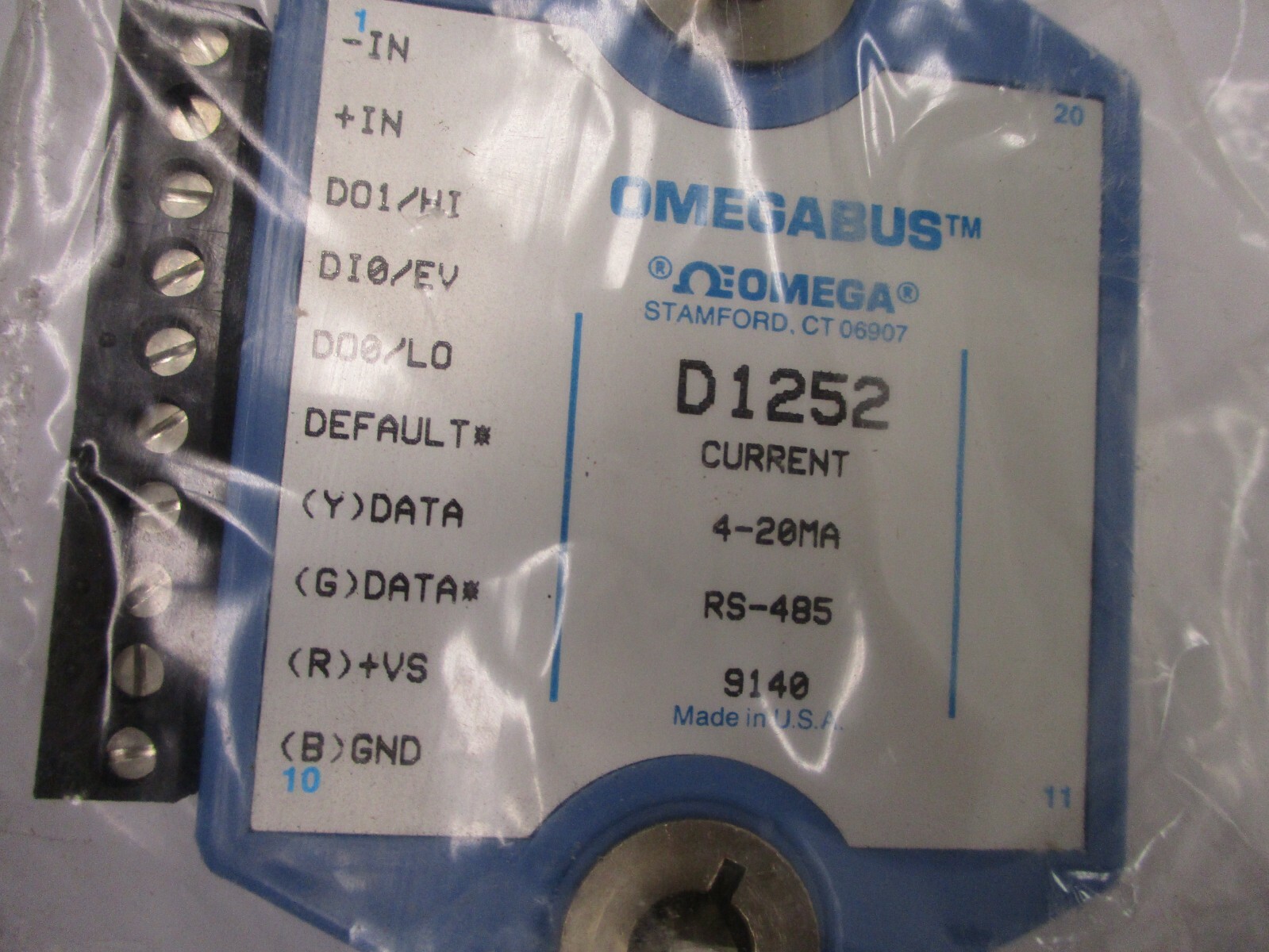New Open Box Lot of 2 Pieces Omegabus D1252 4-20mA RS-485 A4150WVS