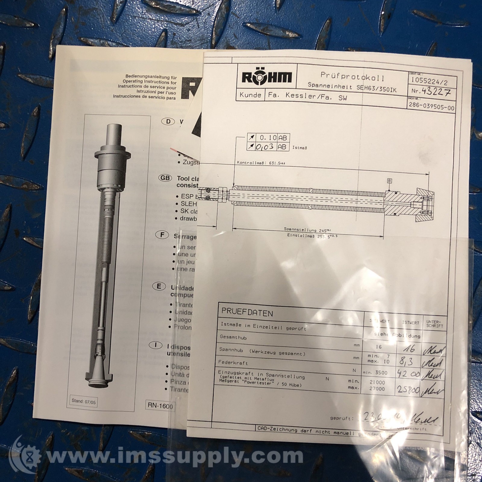 Setco 000-618-749 Draw Bar Assembly FNOB