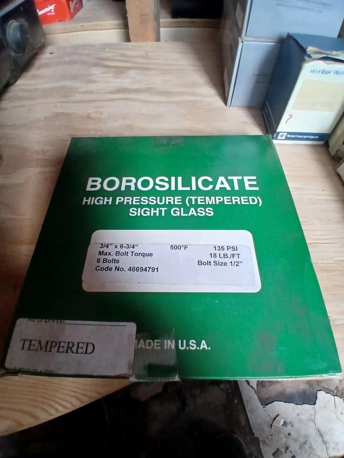 Diamond Power 46694791 Borosilicate Sight Glass 100286 3/4″ x 6-3/4″