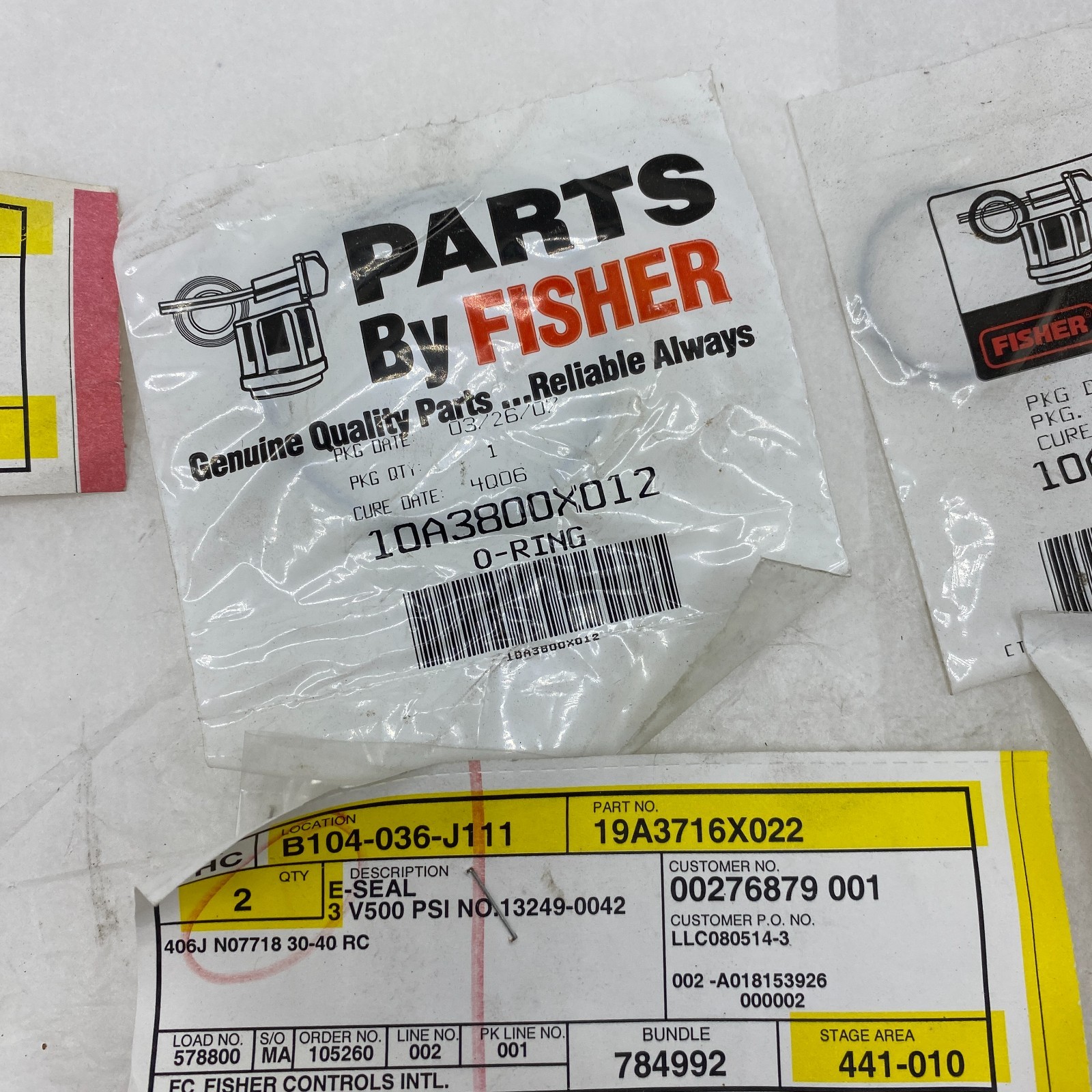 FISHER PARTS RV500X00032 REPAIR KIT V500 3″, NITRILE SEALS, EMERSON, O-RING 🎯