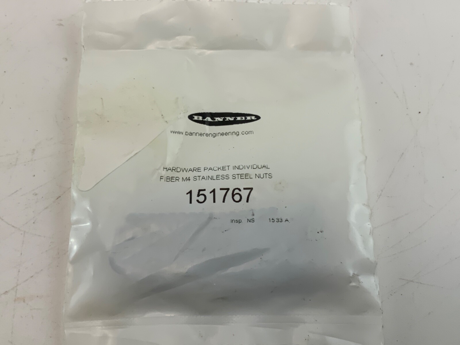 NEW BANNER PFC-4 151767 HARDWARE PACKET INDIVIDUAL FIBER M4 STAINLESS STEEL NUTS