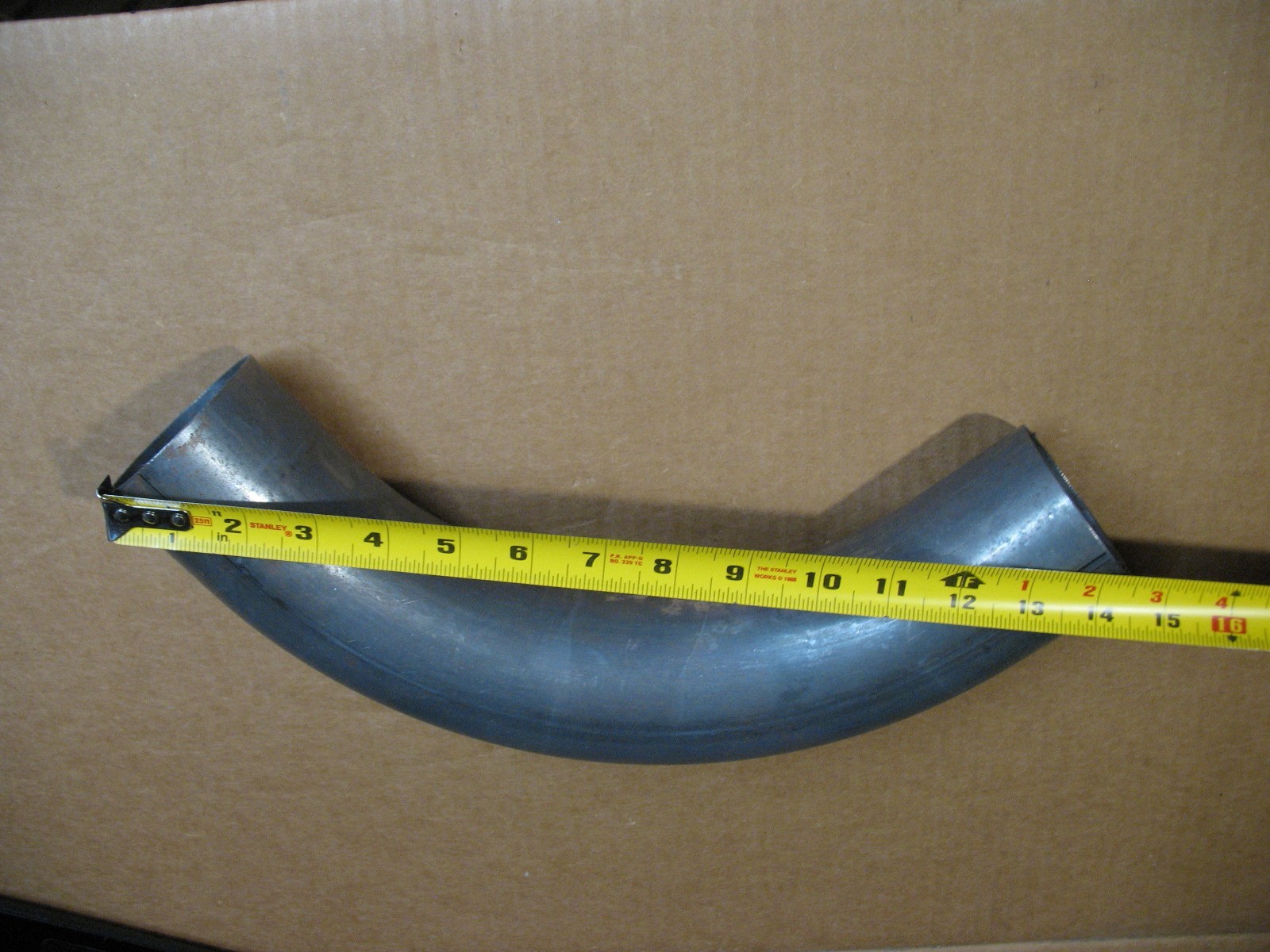 3″ Inch OD, 90 Degree Bend, 16 Gauge Steel Tubing Elbow. 11″ Inch Leg Length.