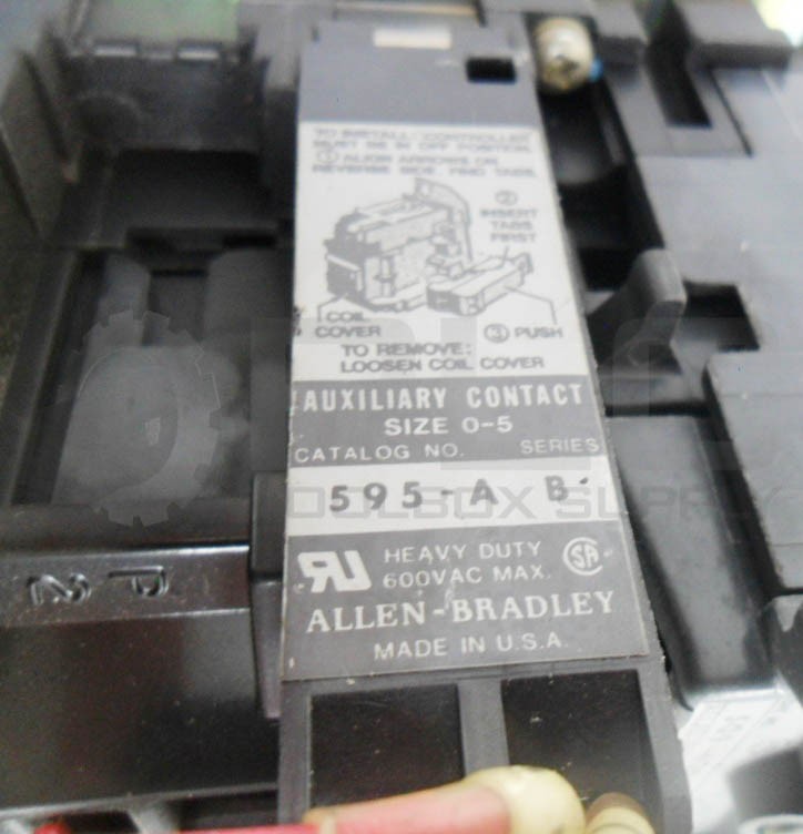 ALLEN BRADLEY 509-AOD /B CONTACTOR W/ CB236 W/ 42185-800-01 W/ 595-A /B *READ*