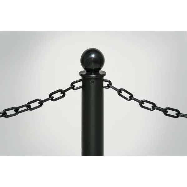 Zoro Select 96403-6 2.5″ Diameter Plastic Stanchion – Black, 40″ Height, 6 Pk,