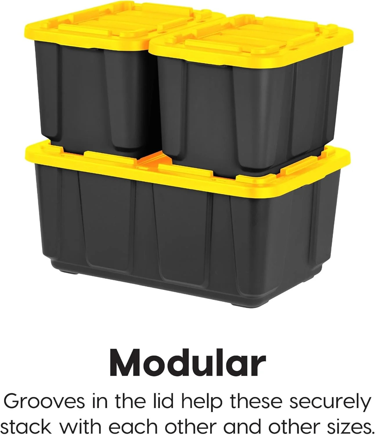 IRIS USA 2-Pack 27 Gallon Storage Bins with Lids |Made in USA| Heavy Duty Plasti