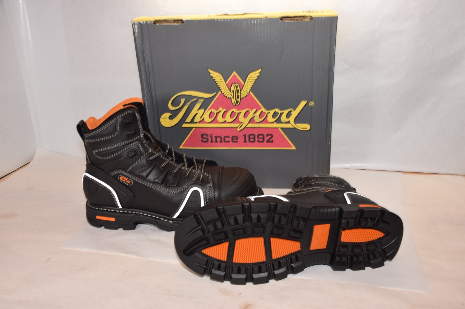 THOROGOOD 804-6444 Men 14 M 6″ Lace-To-Toe Composite Safety Toe Gen-Flex2, Black