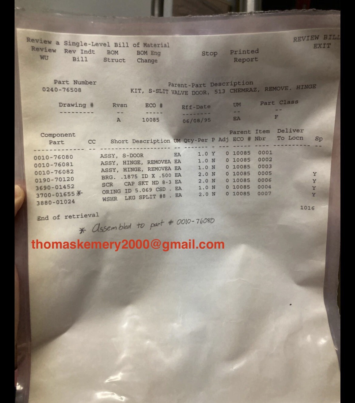Applied Materials (AMAT) 0010-70162 ASSY, SLIT VALVE ACTUATOR P5000