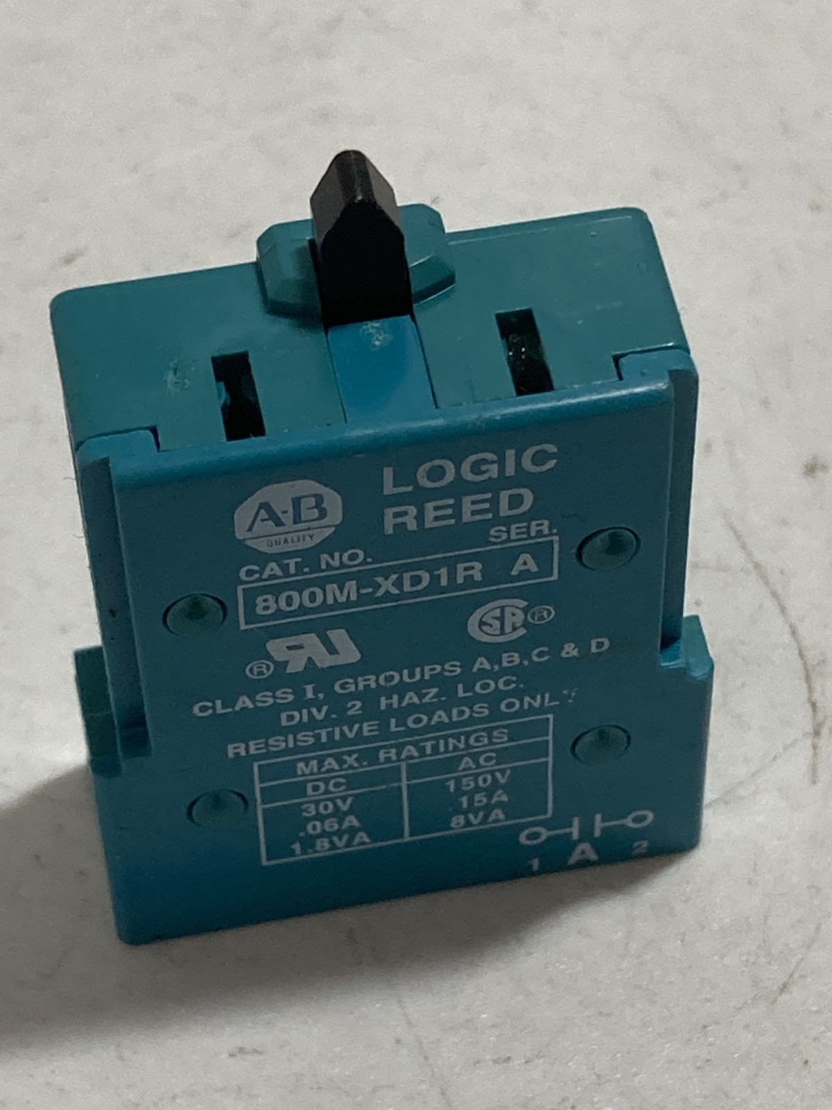 ALLEN BRADLEY 800M-XD1R LOGIC REED CONTACT BLOCK 1NO SERIES A NNB