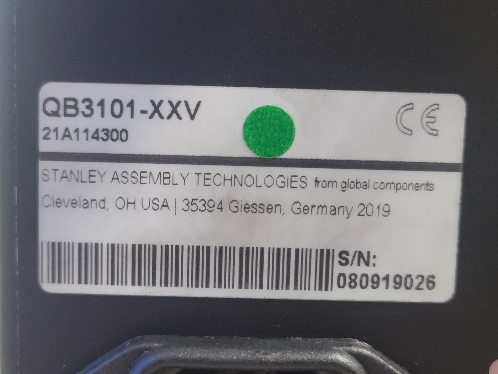 Stanley QPM Torque Nutrunner Controller – QB3101-XXV 21A114300