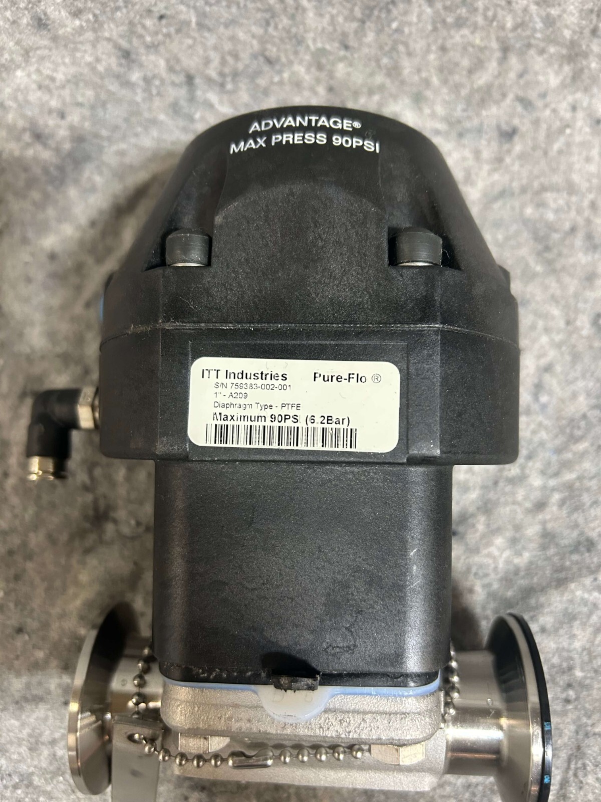 ITT Industries Advantage Pure-Flo Actuator 90 PSI