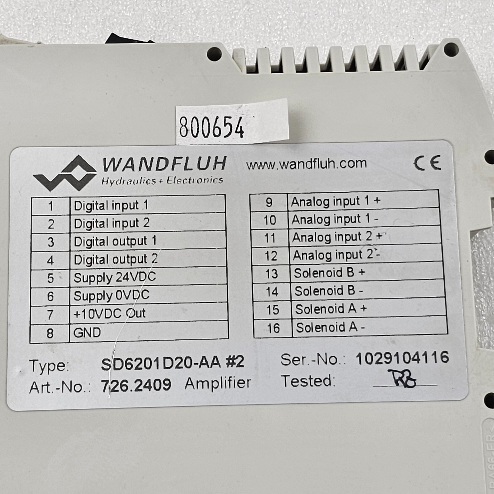 WANDFLUH SD6201D20-AA #2
