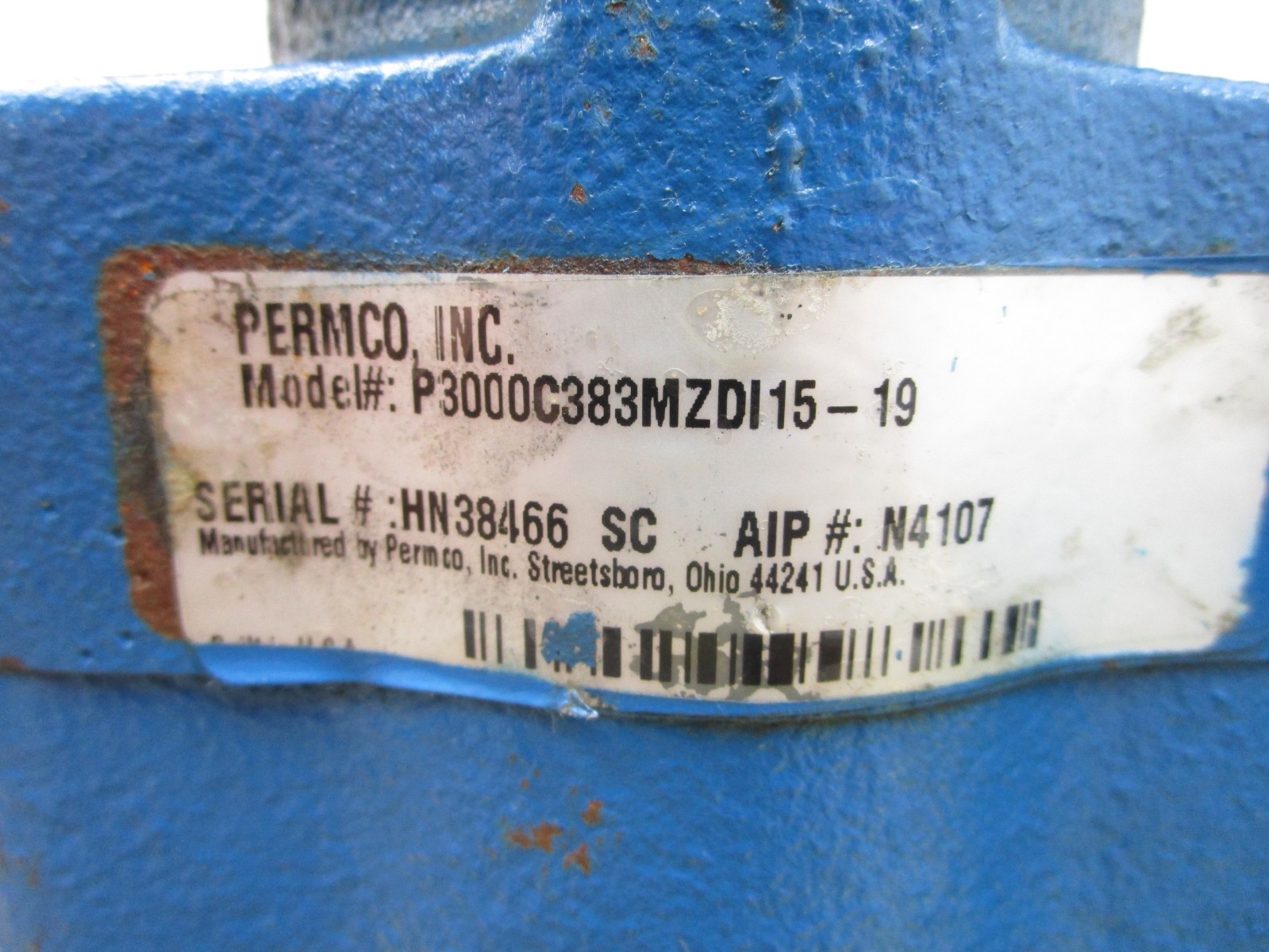 Permco P3000C383MZDI15-19 Hydraulic Fan / Steering Pump Vickers V10F1S7T11A5H20