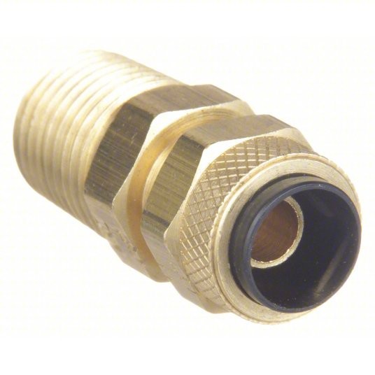 PARKER Compression Fitting Adapter: 3/8 in OD x 1/8 in MNPT, 10 PK