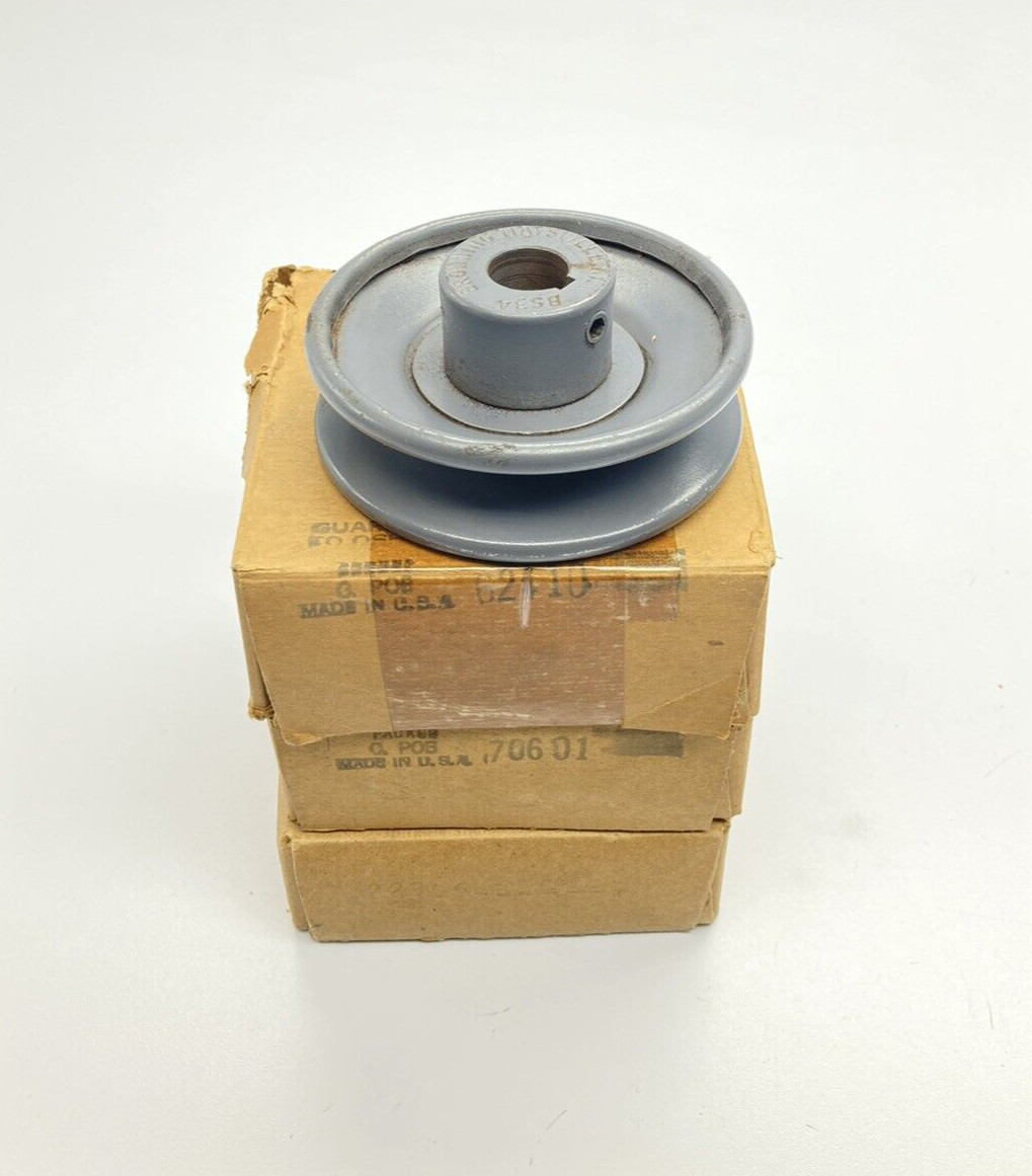 LOT OF 4 UNUSED BROWNING BS34-5/8 V-BELT PULLEY 1-GROOVE 5/8″-BORE