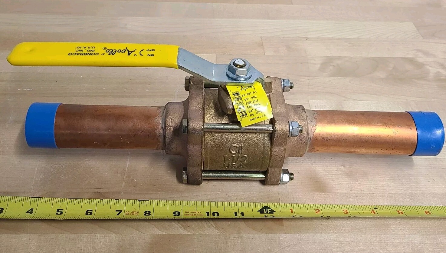 Apollo 82-207-A1, 1-1/2 600WOG Dual Port Solder Ball Valve