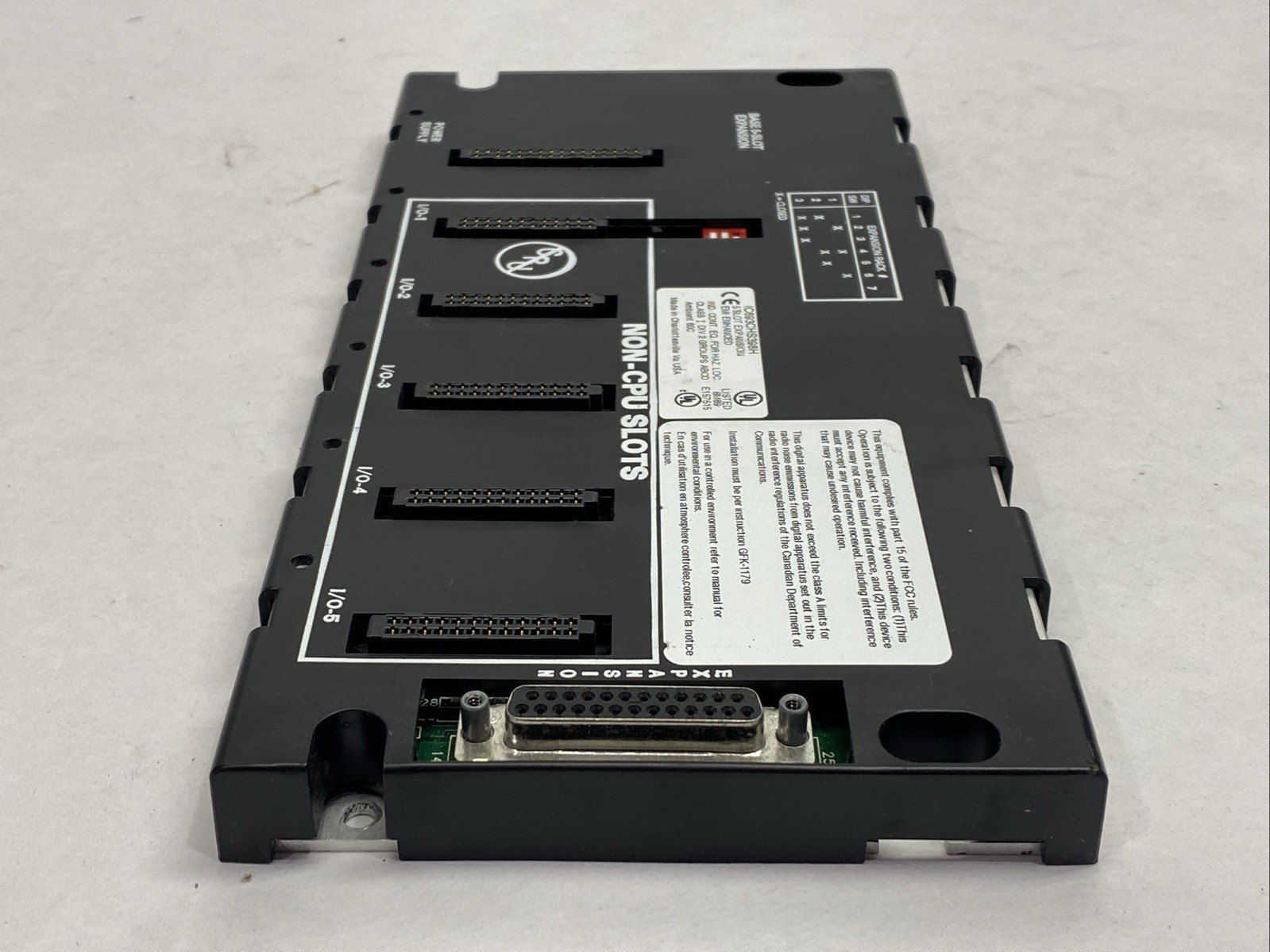 GE Fanuc IC693CHS398H 5-Slot Expansion Base EMI Enhanced