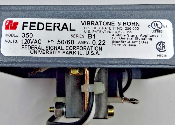 Federal Signal 350-120-30 Vibratone Horn