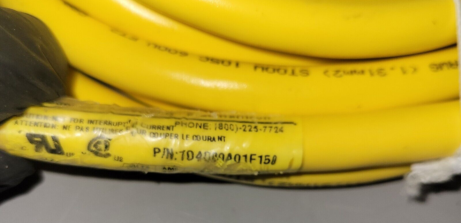 WOODHEAD BRAD CONNECTIVITY 15′ 4P FEMALE CORDSET 1300060741 104000A01F150 (B119)