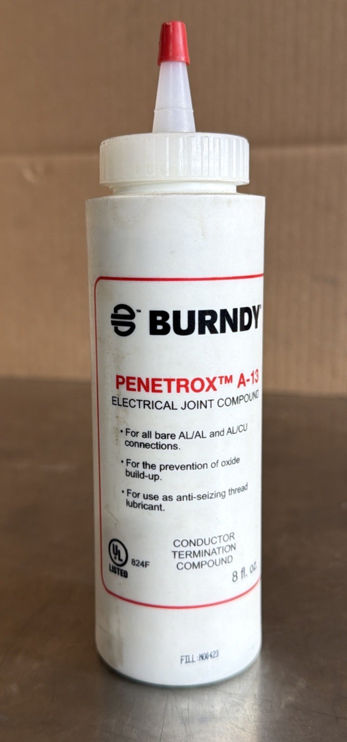 Burndy Penetrox A-13 Electrical Joint Compound 8 oz Aluminum Anti-Oxidant
