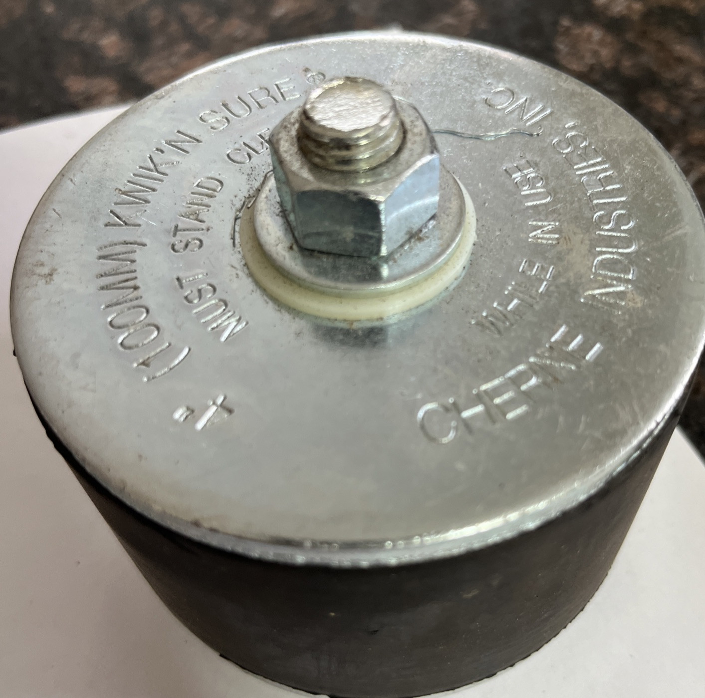 CHERNE IND. MECHANICAL PLUG, 4” (100mm) KWIK’N SURE M173