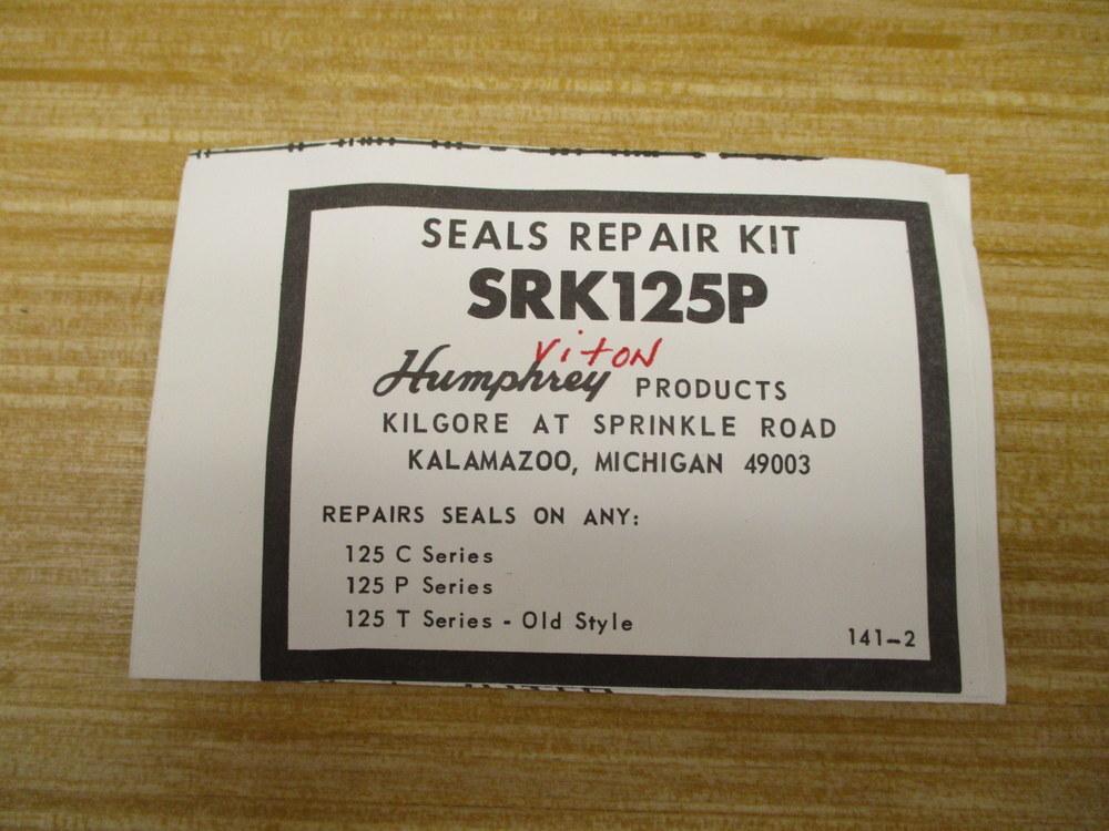 Humphrey SRK125P Seals Repair Kit