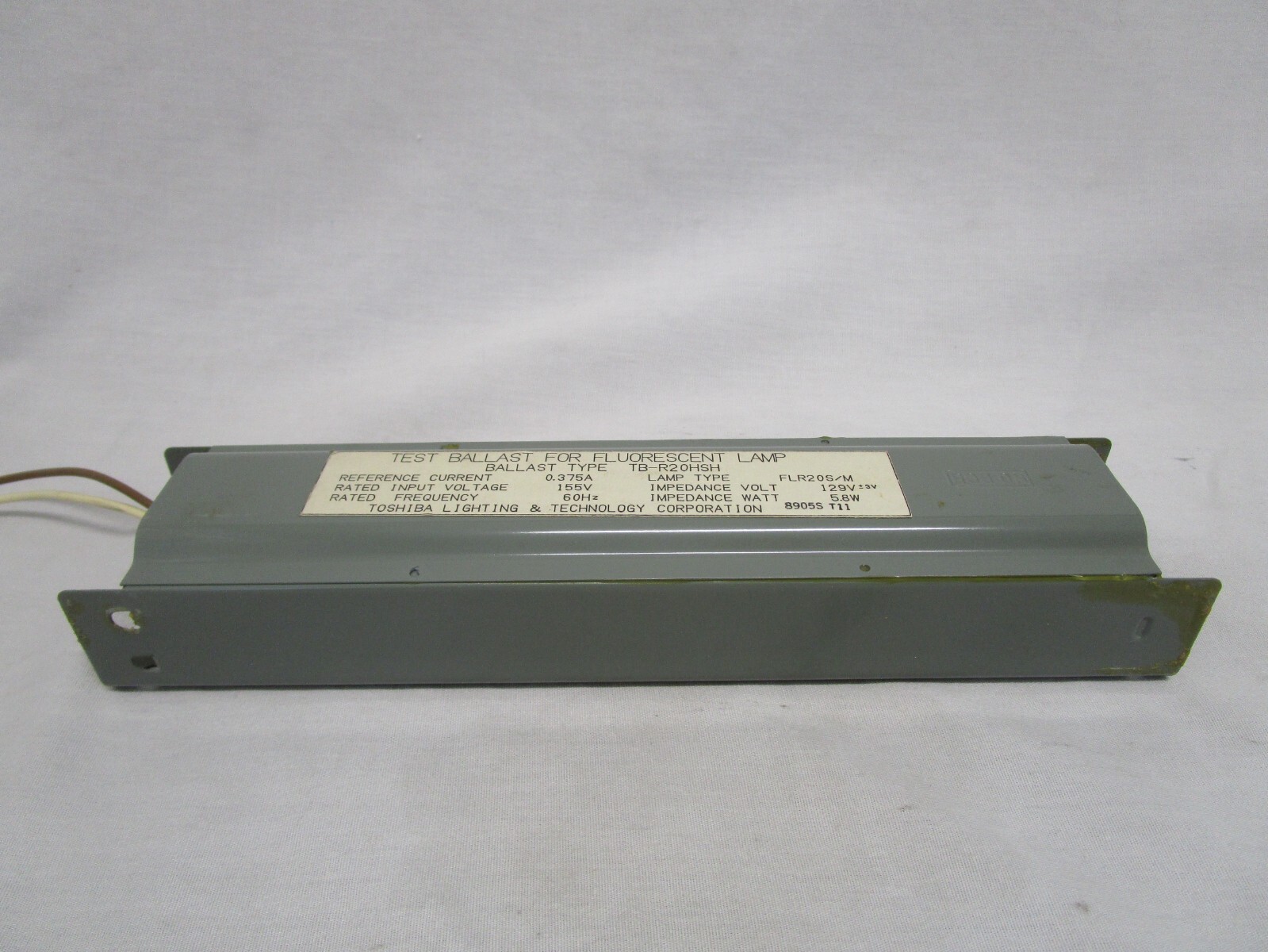 NEW TOSHIBA LIGHTING TB-R20HSH TEST BALLAST FOR FLR20S/M FLUORESCENT LAMP LIGHT