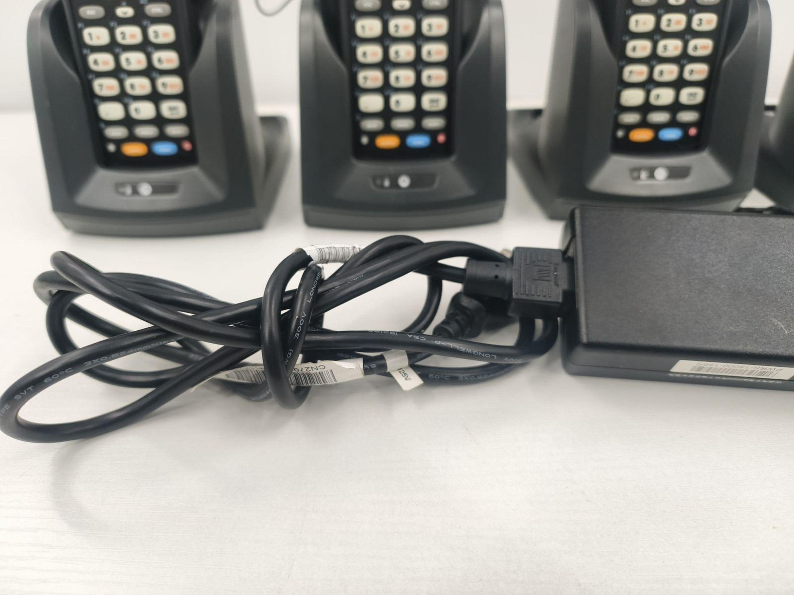Lot Of 4 Motorola MC3090 Handheld Barcode Scanners W/ Cradles PSU Symbol