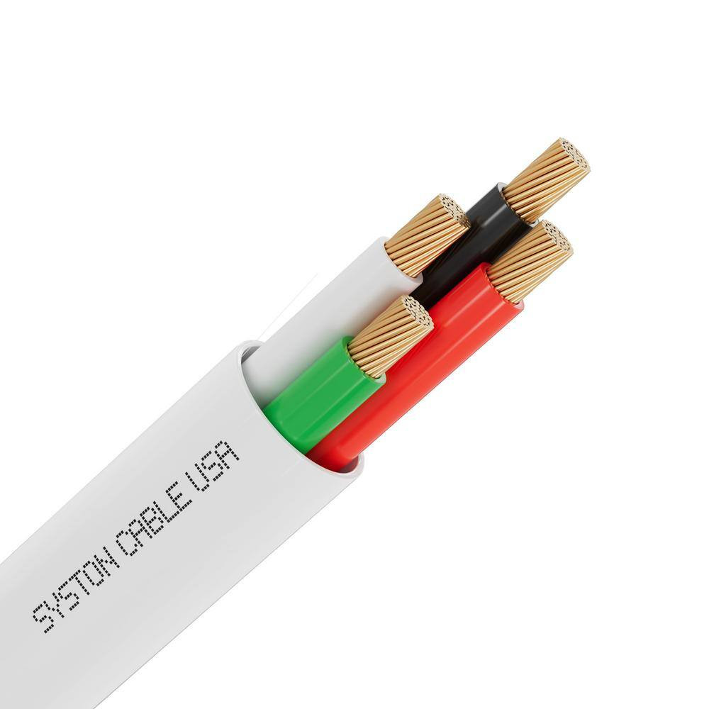 250 Ft. 18/4 White Cmp/Fplp/Cl3P-Plenum Rated Stranded-Unshielded 100% Bare Copp