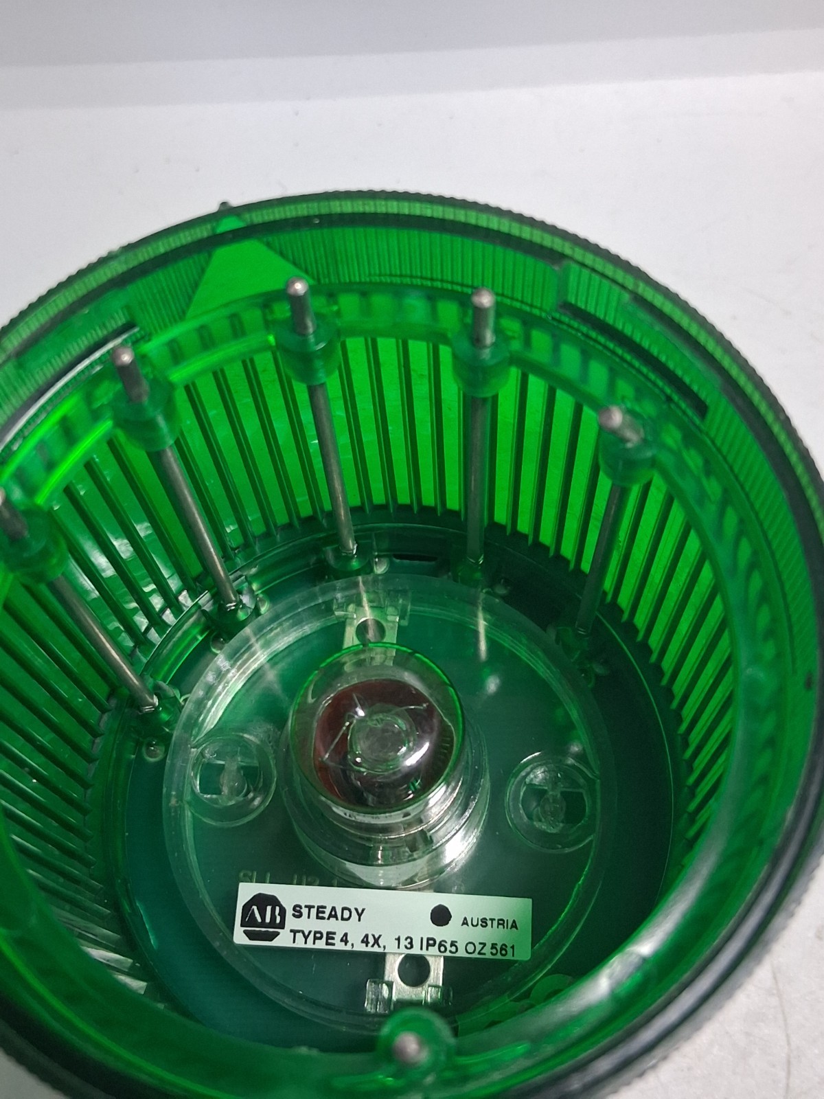 ALLEN BRADLEY 855T-B24DN3 STACK LIGHT GREEN STEADY INCANDESCENT 24VAC/DC SER B