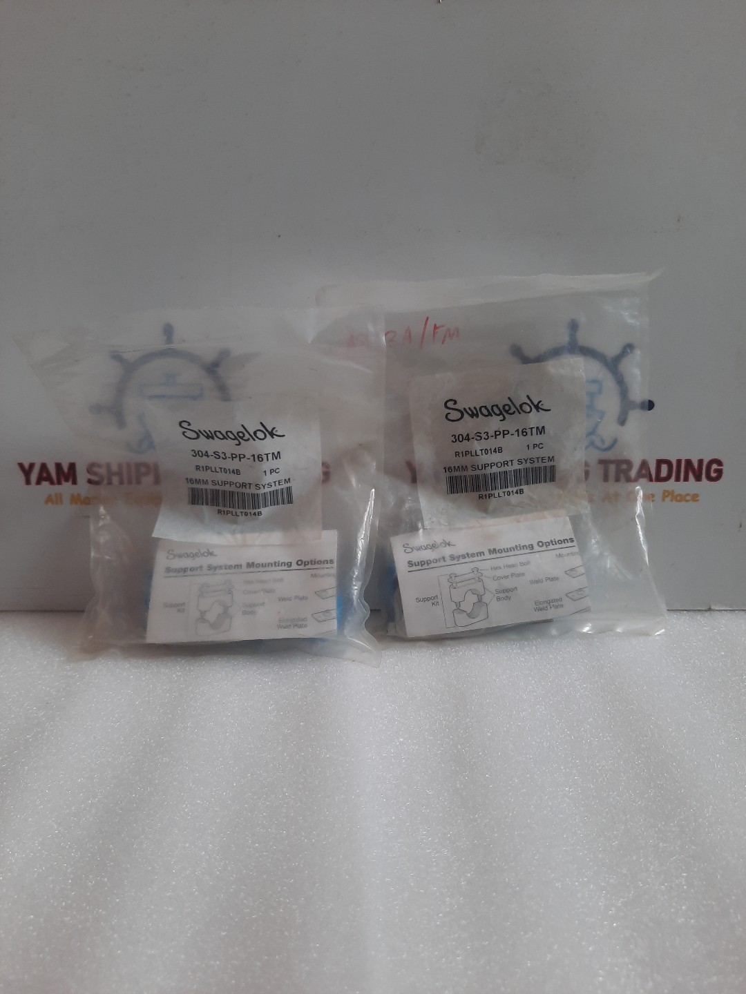 Swagelok 304-S3-PP-16TM 16MM Support System R1PLLT014B lot of 2 pcs