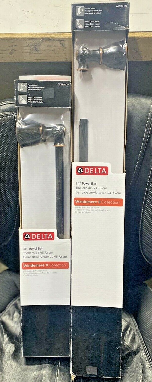 Delta Oil Rubbed Bronze Towel Bars – 18″ & 24″ NEW