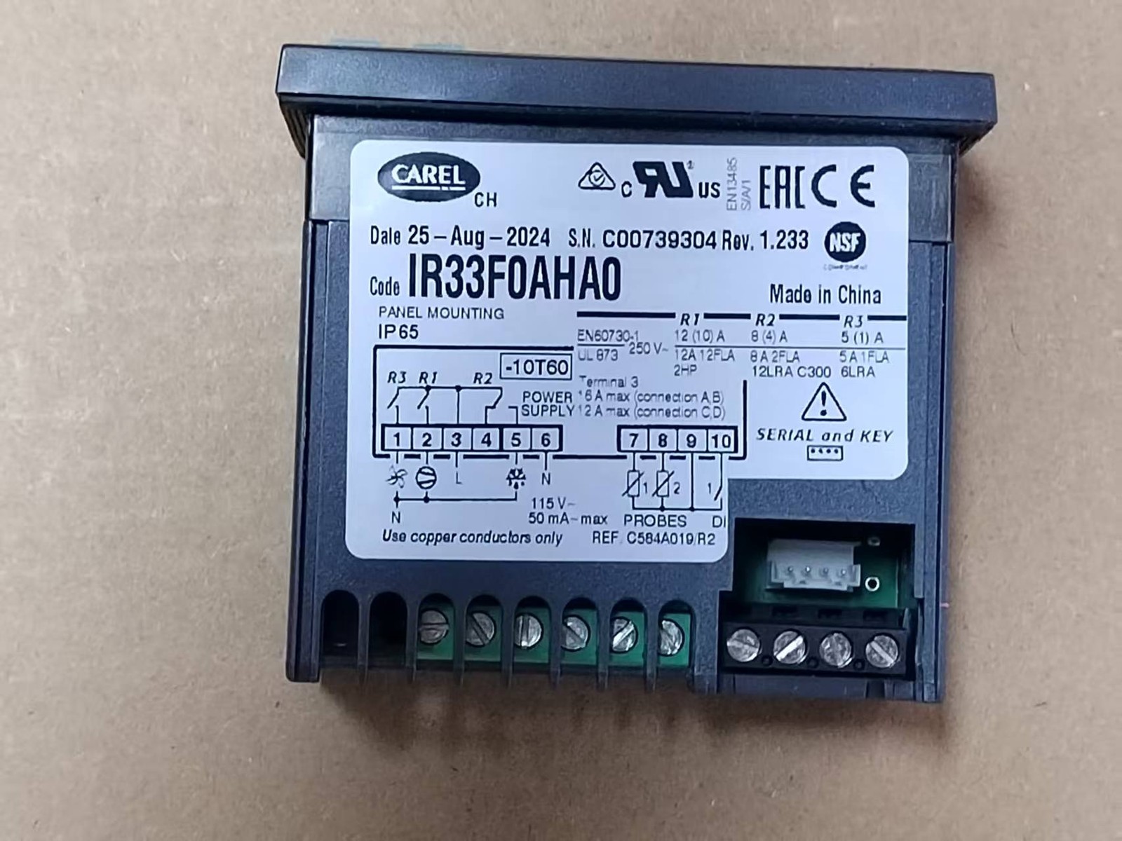 1PCS NEW FOR Carel IR33F0AHA0 Thermostat 115V IR33FOAHAO