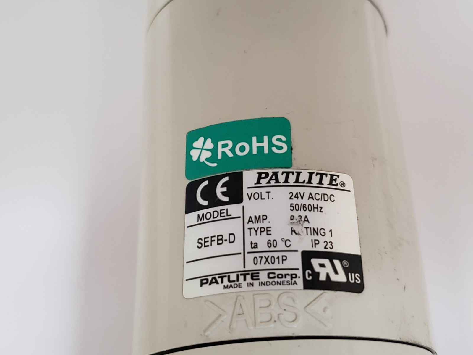 PATLITE SEFB-D LIGHT TOWER MODULAR BASE RED 24V AC/DC 50/60HZ