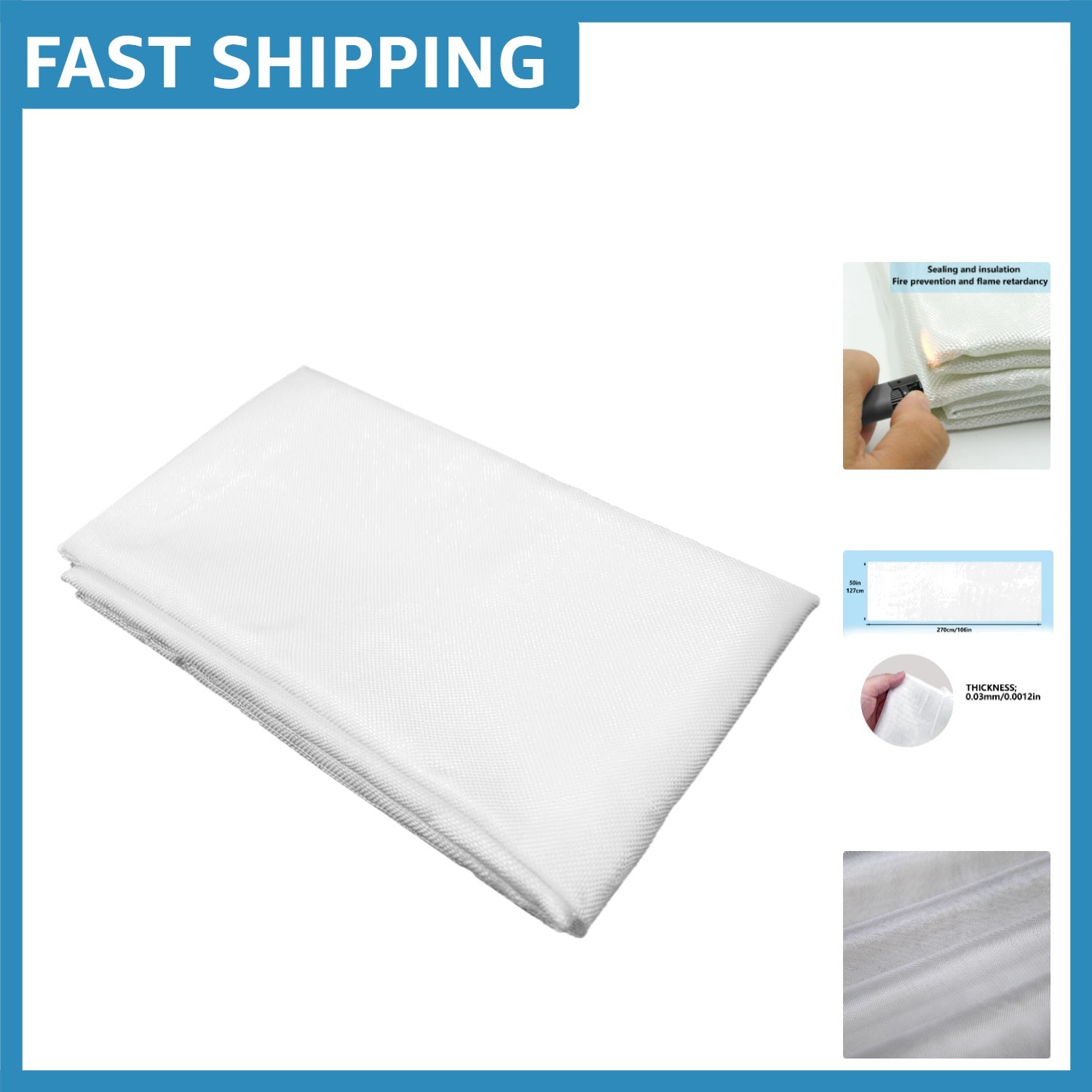 Versatile Fiberglass Mat 37 sqft 1.5oz Sheet for Boats, Planes, & Pools – 0.03mm