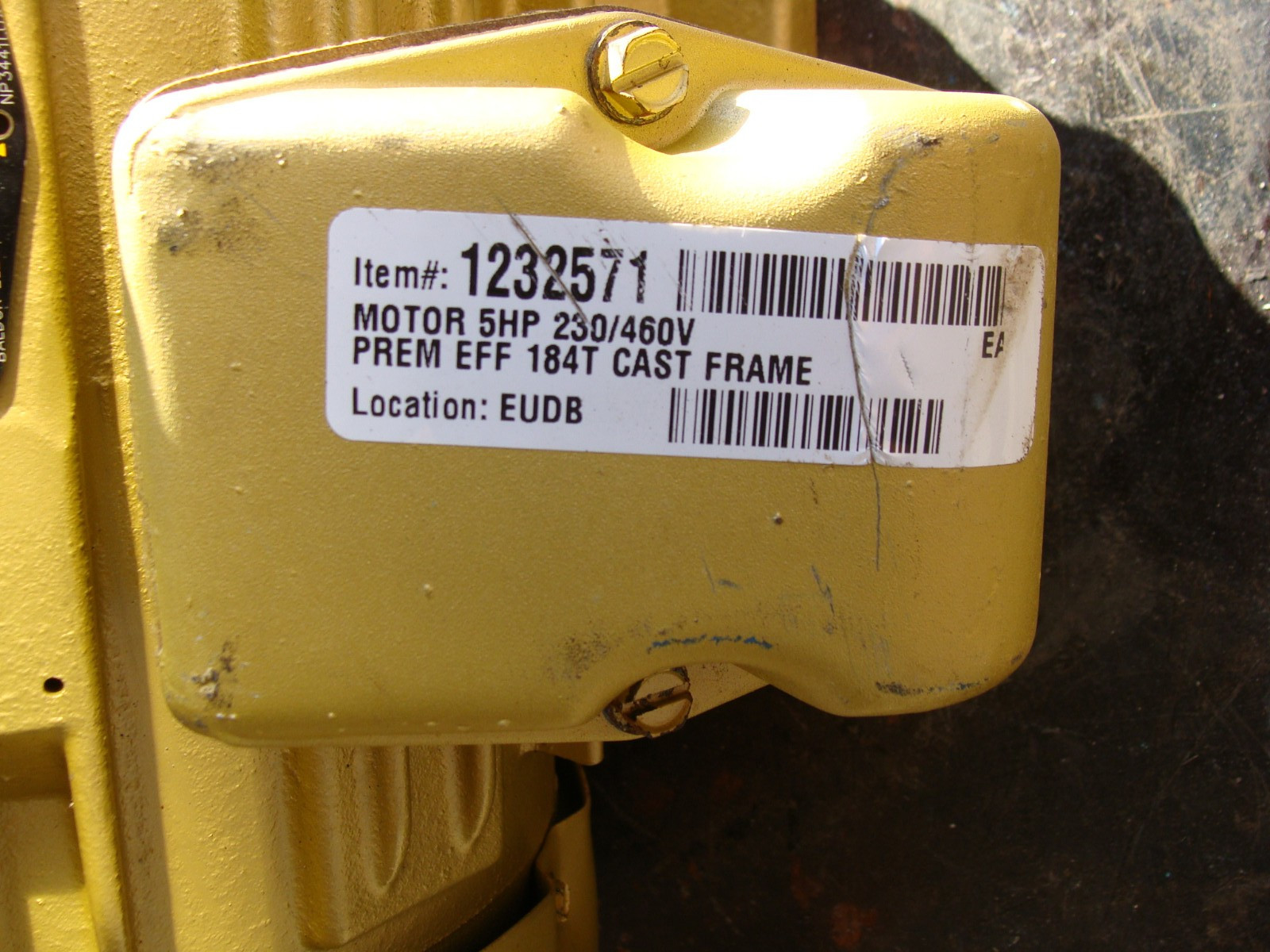 BALDOR ELECTRIC MOTOR EM3665T 5HP 230/460V 13.2/6.6A 1750RPM 3PH