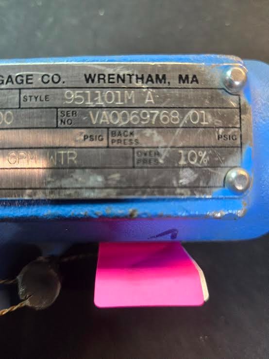CROSBY 951101MA 125PSIG 125 PSIG RELIEF VALVE TESTED SALE $299
