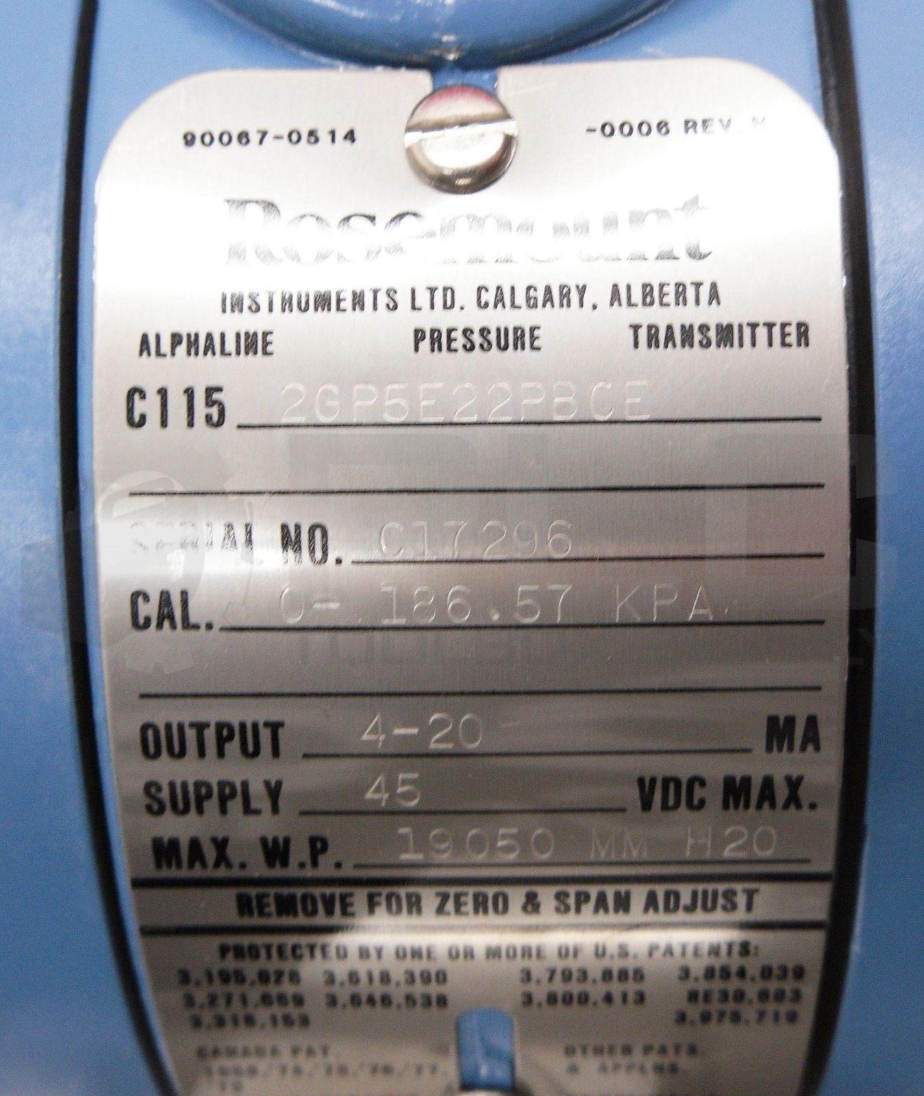 NEW ROSEMOUNT C1152GP5E22PBCE GAUGE PRESSURE TRANSMITTER 45VDC